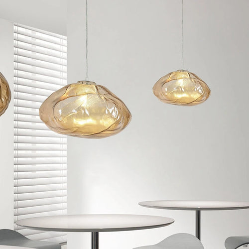 Irregular Glass Suspesnion Nordic Pendant Light  Art Hanging Lamp Decorative Chandelier