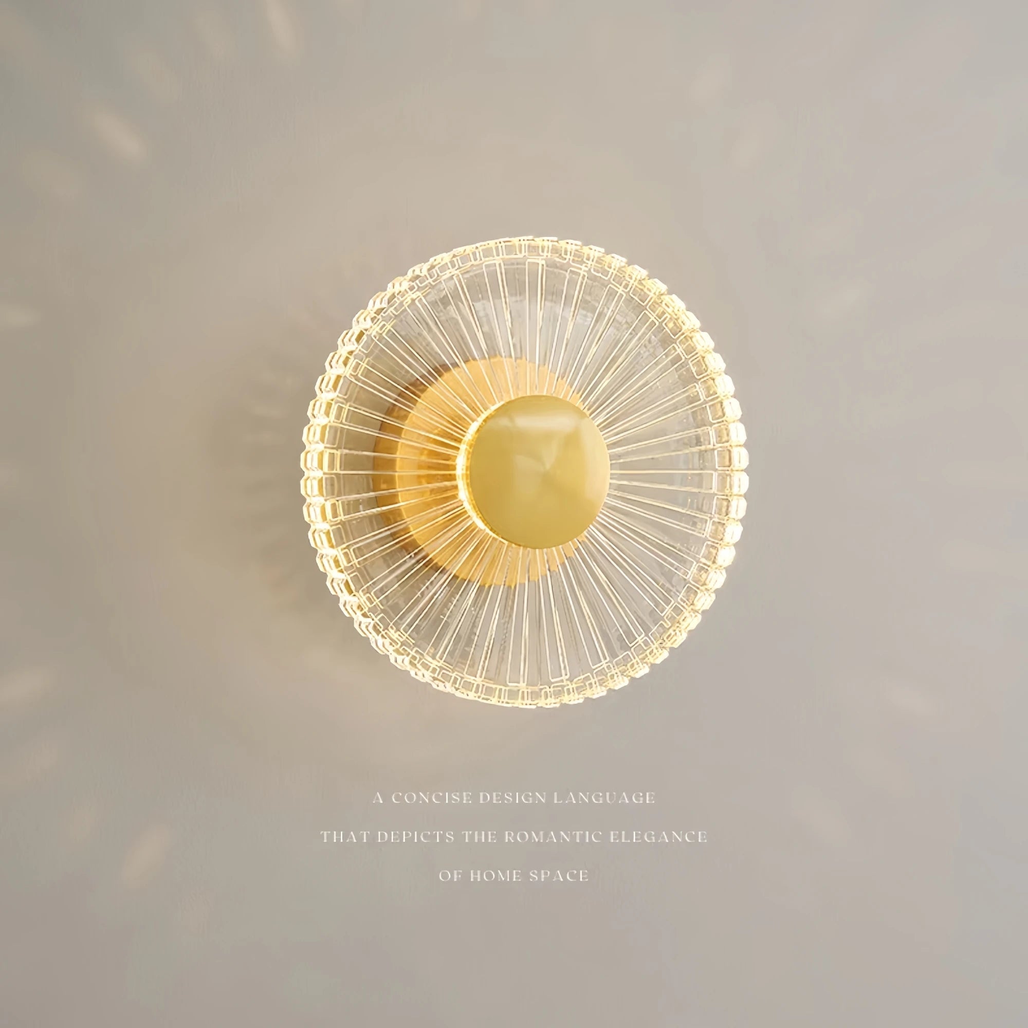 Modern Round Wall Light Indoor LED Creative Copper Acrylic Sconce Light Aisle Stair Decor Wall Light For Parlor Dining Bedroom