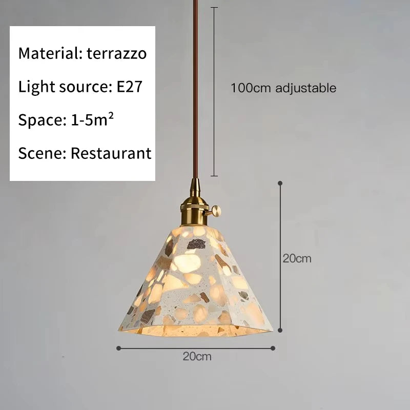 Stone Led Pendant Lamp For Dining Room Kitchen Table Living Room Bedroom Bedside Modern Nordic Style Decoration Chandelier Light