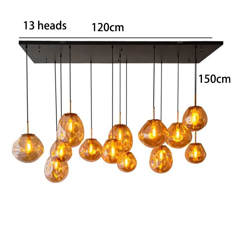 Modern home lighting, living room pendant lights, dining room glass pendant lights, indoor lighting