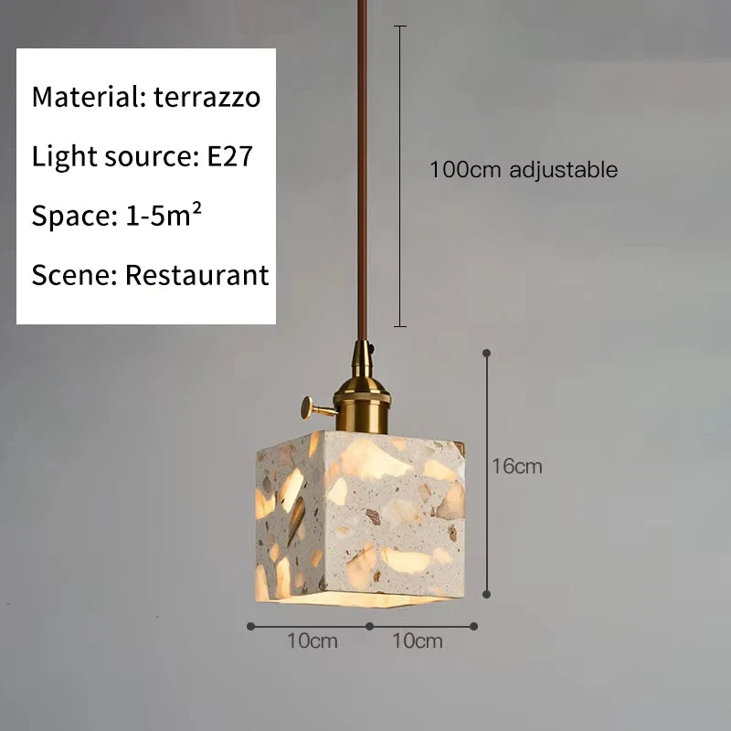 Stone Led Pendant Lamp For Dining Room Kitchen Table Living Room Bedroom Bedside Modern Nordic Style Decoration Chandelier Light