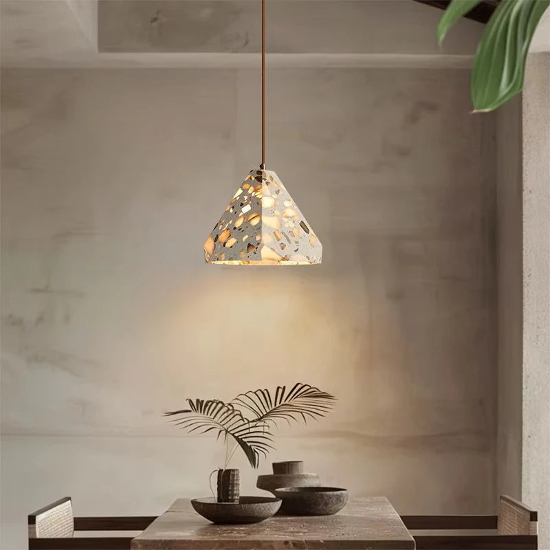 Stone Led Pendant Lamp For Dining Room Kitchen Table Living Room Bedroom Bedside Modern Nordic Style Decoration Chandelier Light