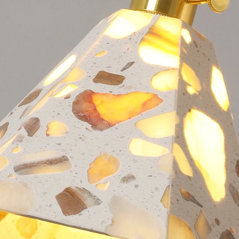 Stone Led Pendant Lamp For Dining Room Kitchen Table Living Room Bedroom Bedside Modern Nordic Style Decoration Chandelier Light