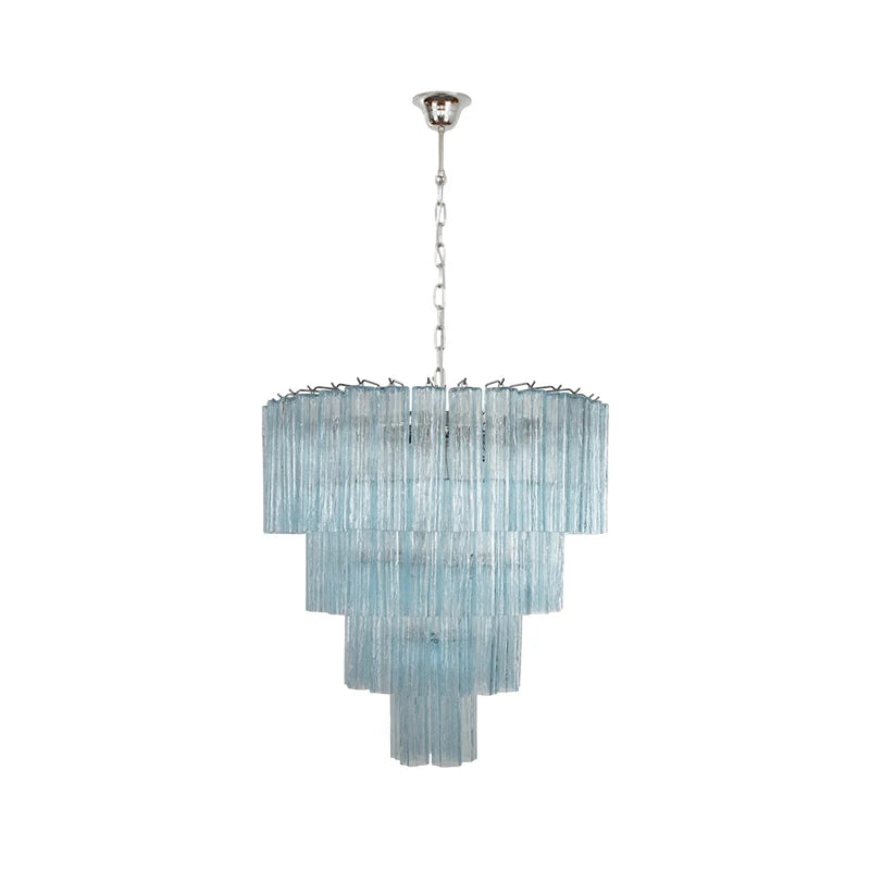 Elevate Your Living Room With Our Luxury Glass Tube E14 LED Chandelier High-end Pendant Light Pink White Dimming Function