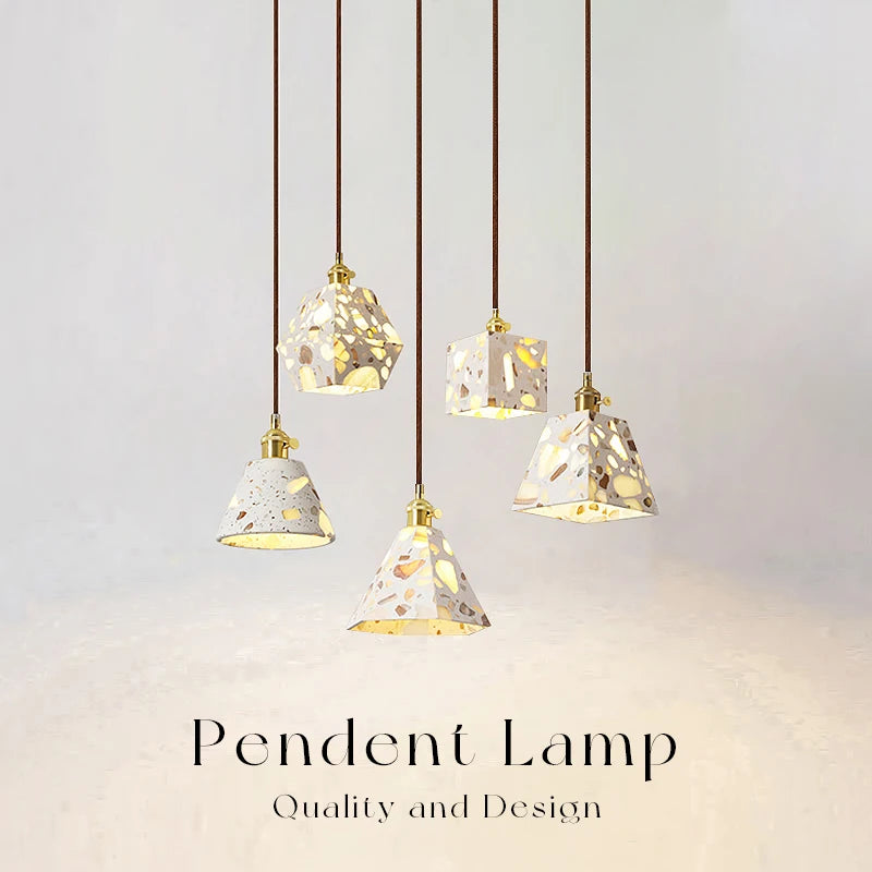 Stone Led Pendant Lamp For Dining Room Kitchen Table Living Room Bedroom Bedside Modern Nordic Style Decoration Chandelier Light