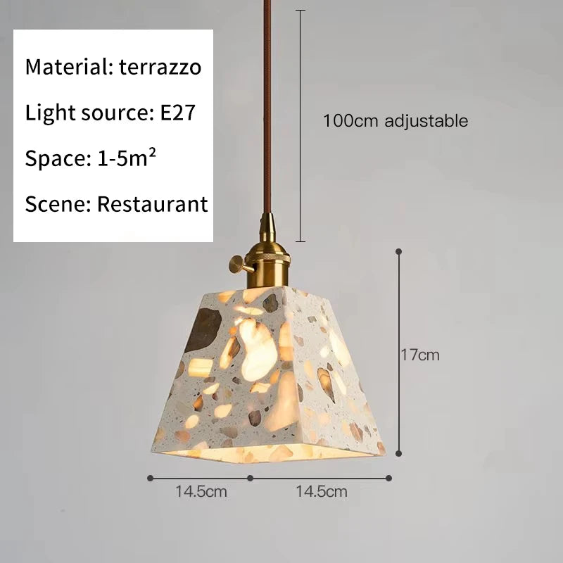Stone Led Pendant Lamp For Dining Room Kitchen Table Living Room Bedroom Bedside Modern Nordic Style Decoration Chandelier Light