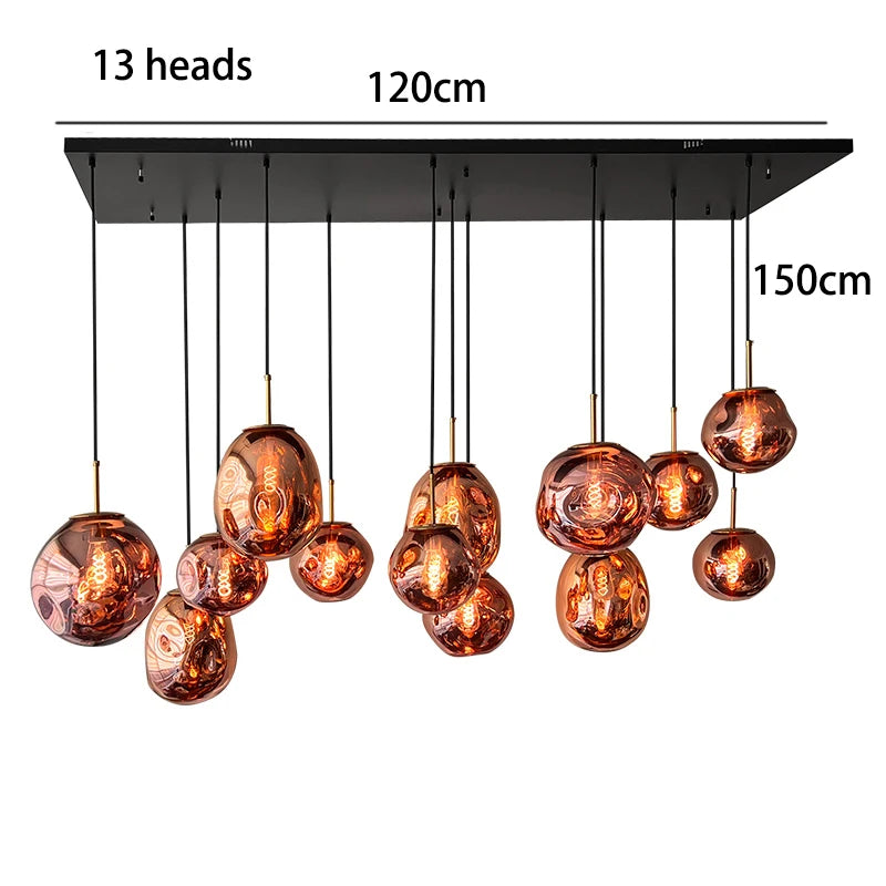 Modern home lighting, living room pendant lights, dining room glass pendant lights, indoor lighting