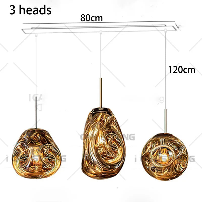 Modern home lighting, living room pendant lights, dining room glass pendant lights, indoor lighting