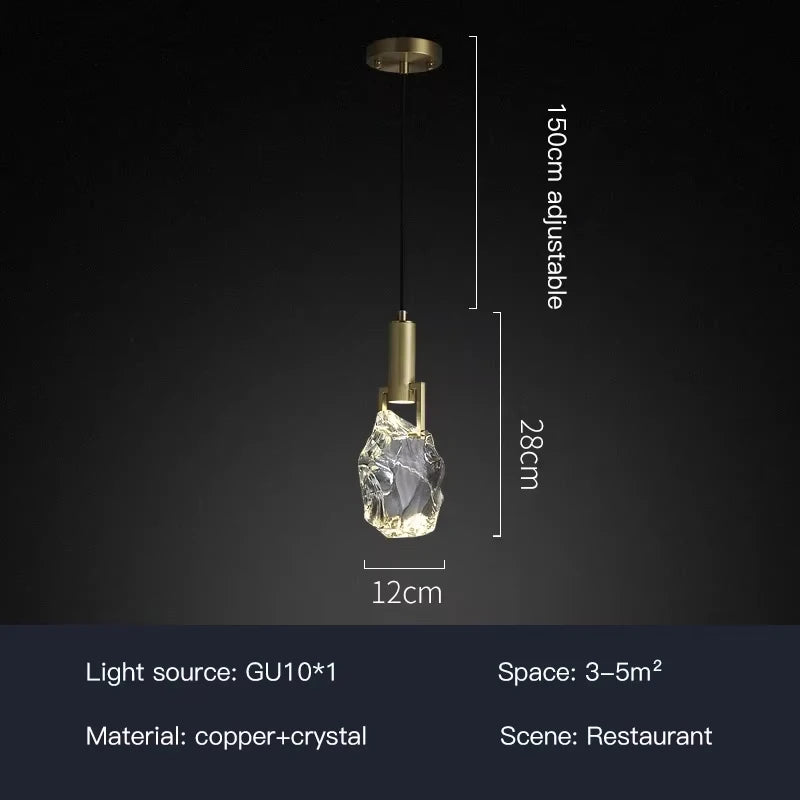 Modern Luxury Style Crystal Led Pendant Lamp For Dining Room Kitchen Bedroom Bedside Living Room Decoration Chandelier Lights