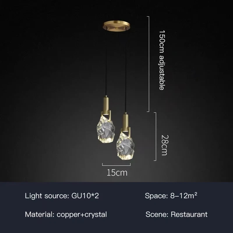 Modern Luxury Style Crystal Led Pendant Lamp For Dining Room Kitchen Bedroom Bedside Living Room Decoration Chandelier Lights