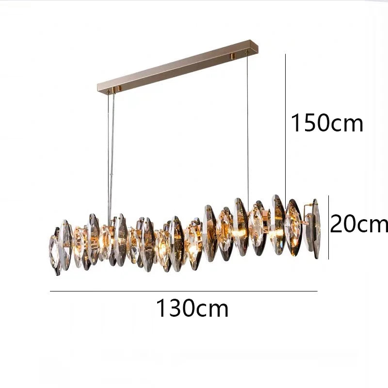 Modern Crystal Luxury Pendant Lights Indoor Suspension Hanging Lamp for Living Dining Bedroom Lobby Home Decoration Chandelier