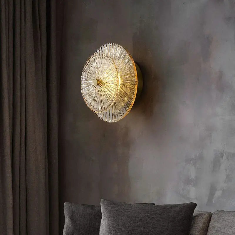Nordic Glass Luxury Wall Light Modern Minimalist Living Room Background Wall Lamp Staircase Corridor Hotel Bedroom Bedside Lamp