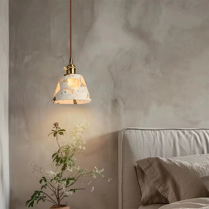 Stone Led Pendant Lamp For Dining Room Kitchen Table Living Room Bedroom Bedside Modern Nordic Style Decoration Chandelier Light
