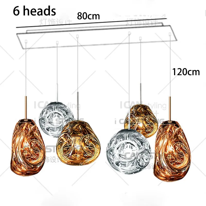 Modern home lighting, living room pendant lights, dining room glass pendant lights, indoor lighting