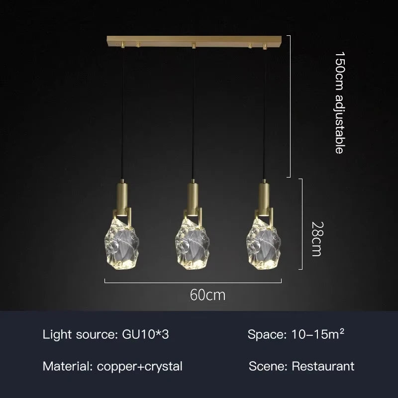 Modern Luxury Style Crystal Led Pendant Lamp For Dining Room Kitchen Bedroom Bedside Living Room Decoration Chandelier Lights