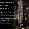 Staircase Hanging Lamp Modern Luxury Crystal Loft Apartment Villa Chandelier Duplex Living Room Rotating Butterfly Pendant Light