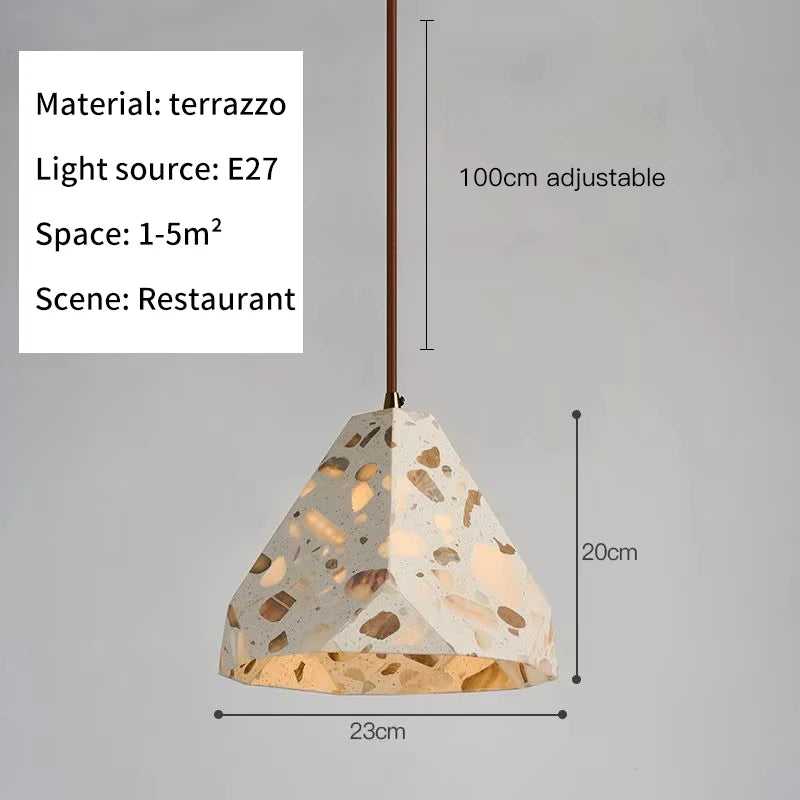 Stone Led Pendant Lamp For Dining Room Kitchen Table Living Room Bedroom Bedside Modern Nordic Style Decoration Chandelier Light