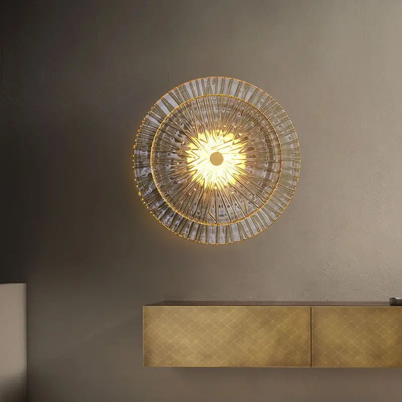 Nordic Glass Luxury Wall Light Modern Minimalist Living Room Background Wall Lamp Staircase Corridor Hotel Bedroom Bedside Lamp