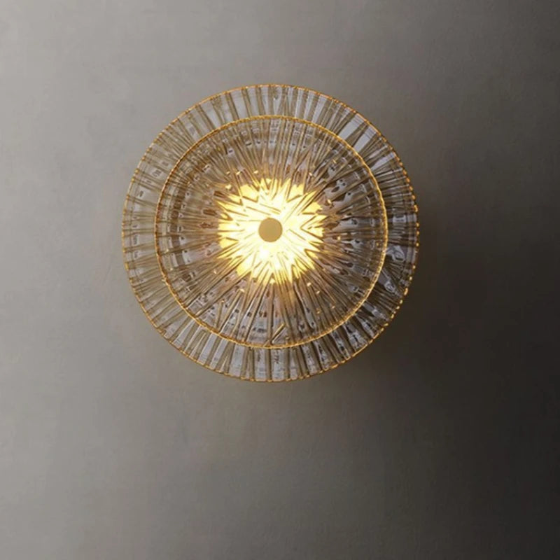 Nordic Glass Luxury Wall Light Modern Minimalist Living Room Background Wall Lamp Staircase Corridor Hotel Bedroom Bedside Lamp
