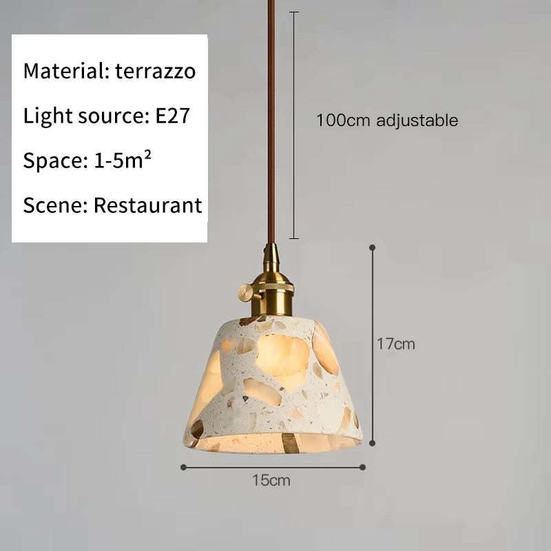 Stone Led Pendant Lamp For Dining Room Kitchen Table Living Room Bedroom Bedside Modern Nordic Style Decoration Chandelier Light