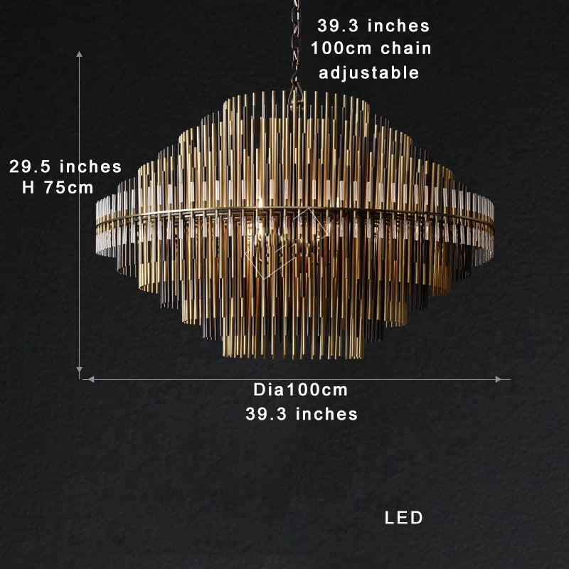 American Style Luxury Post-modern Glass Bar Wall Sconce Lamps Bronze Matte Black/Chrome Wall Mounted Lights Industrial