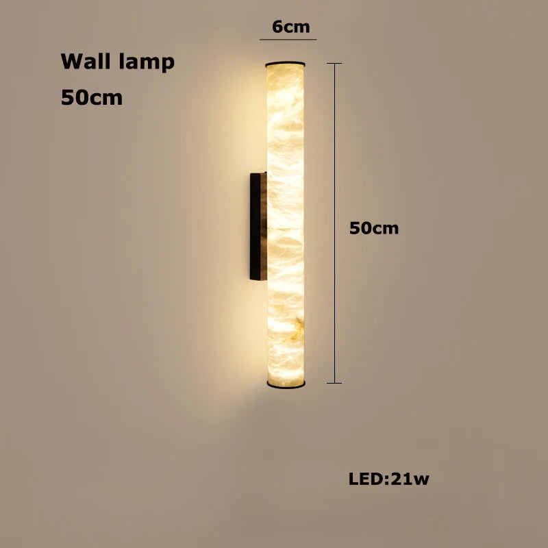 Upgrade Your Home With Our Exquisite LED Linear Alabaster Pendant Light Crafted From Natural Marble Stone Dimming Function