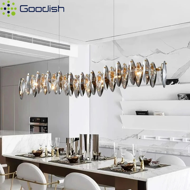 Modern Crystal Luxury Pendant Lights Indoor Suspension Hanging Lamp for Living Dining Bedroom Lobby Home Decoration Chandelier
