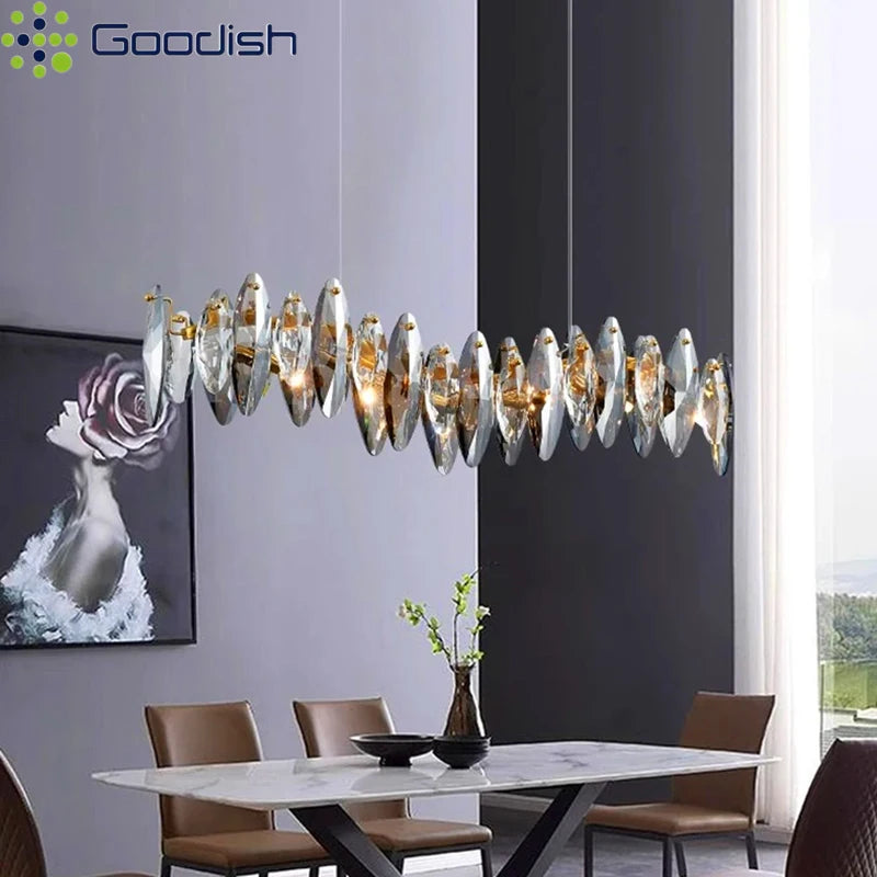 Modern Crystal Luxury Pendant Lights Indoor Suspension Hanging Lamp for Living Dining Bedroom Lobby Home Decoration Chandelier