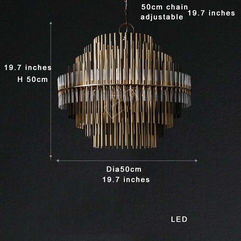 American Style Luxury Post-modern Glass Bar Wall Sconce Lamps Bronze Matte Black/Chrome Wall Mounted Lights Industrial