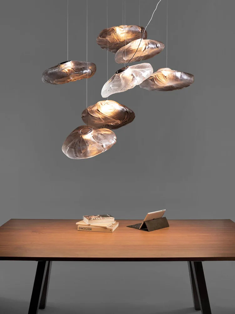 Irregular Glass Suspesnion Nordic Pendant Light  Art Hanging Lamp Decorative Chandelier