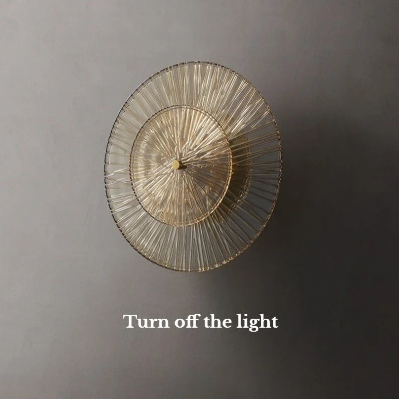 Nordic Glass Luxury Wall Light Modern Minimalist Living Room Background Wall Lamp Staircase Corridor Hotel Bedroom Bedside Lamp