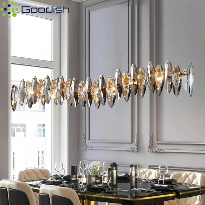 Modern Crystal Luxury Pendant Lights Indoor Suspension Hanging Lamp for Living Dining Bedroom Lobby Home Decoration Chandelier
